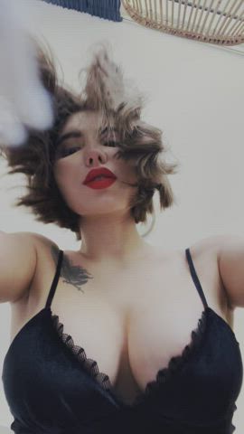 big tits boobs brunette doggystyle fake boobs heels high heels lingerie onlyfans