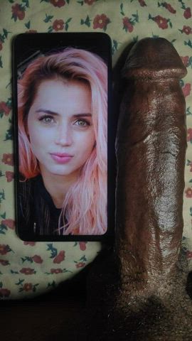 Ana de Armas BBC Celebrity Cock Tribute gif