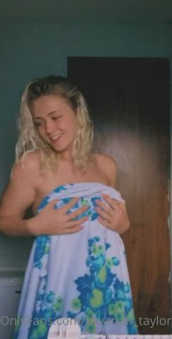 Blonde Shower Teen gif