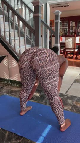 Ass Bending Over Big Ass Booty Ebony Stretching Thick gif