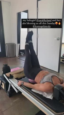 sarah hyland spandex workout gif