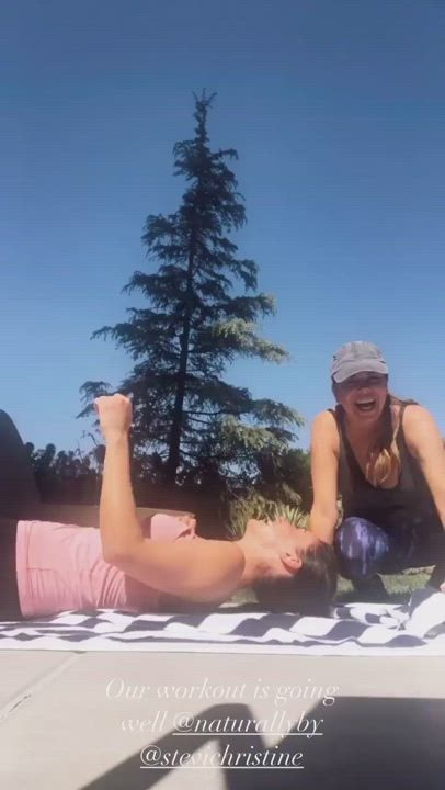 Celebrity Spandex Workout gif