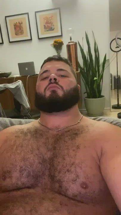 Hairy stroking.