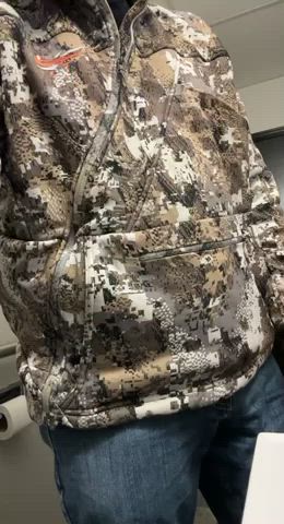 Going commando makes it so much easier to pull my cock and balls out.