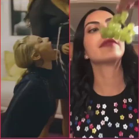 Lili Reinhart &amp; Camila Mendes show off tongue skills
