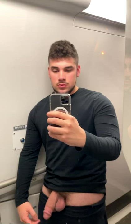 Got horny on the train today. Who wants to meet me in the bathroom?