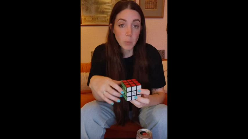 nerd cute brunette long hair milf mom gif