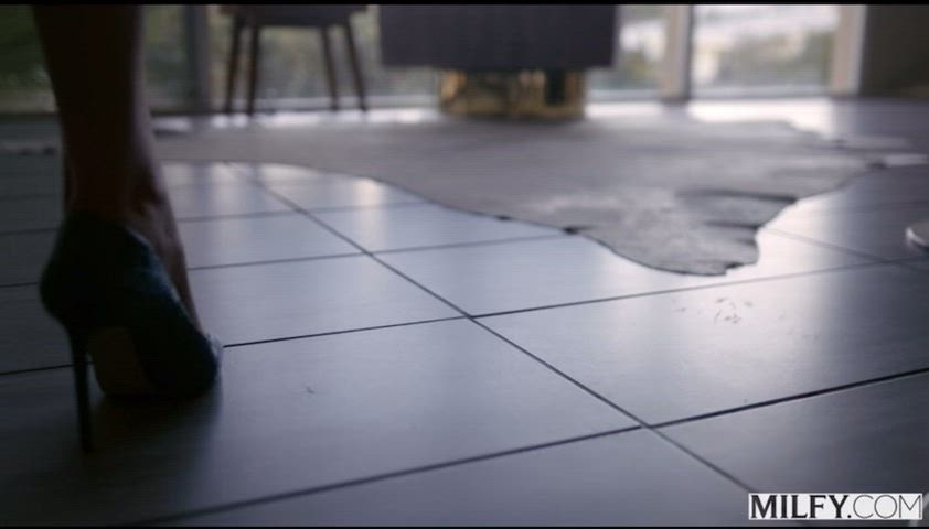 “Thirsty housewife devours the repairman’s cock”