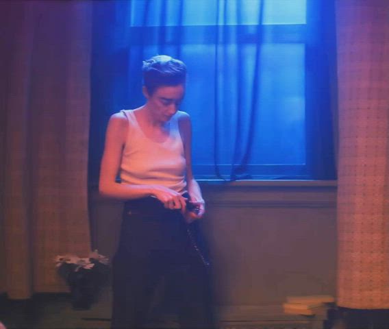 Andrea Riseborough plots in new film Please Baby Please (2023) - zoom, 60 FPS