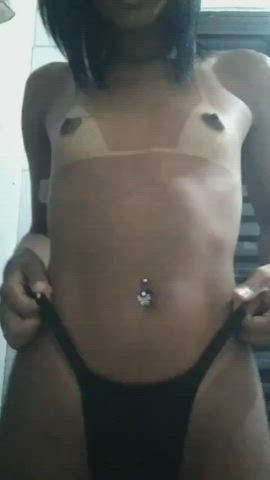 Brazilian Cock Cute Masturbating Small Tits Stripping Tanlines Teasing Trans gif