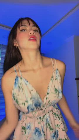 19 years old 21 years old cute latina natural tits onlyfans skinny teen tiktok gif