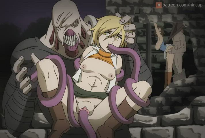 Heather, Jill Valentine - Horror girls in mini skirts trade monsters (Hinca P) [Hinca