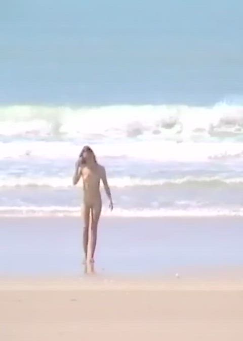 nsfw natural tits nude nudes nudist nudity outdoor public solo teen gif