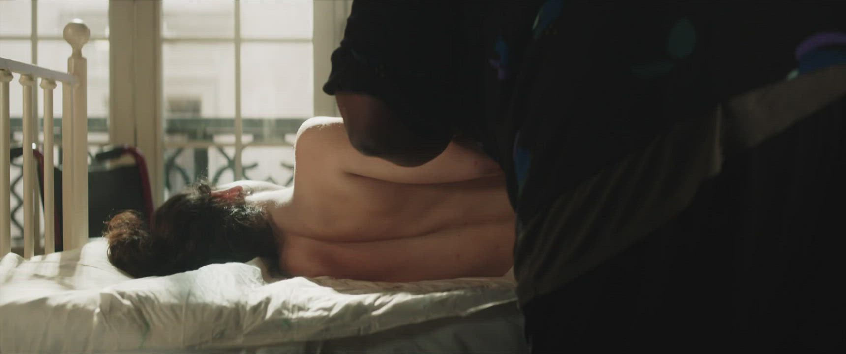 Celebrity Interracial Topless gif