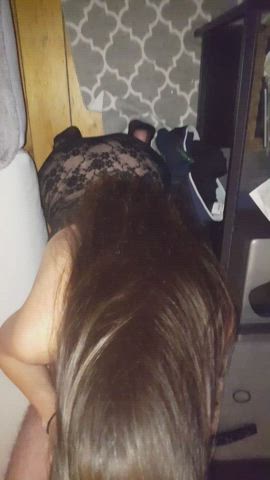 You missed curfew honey… you know what that means. On your knees, put daddy’s