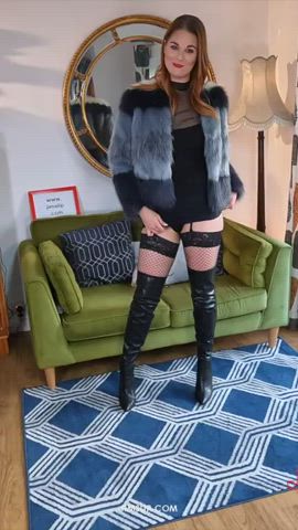 ass big ass boots booty british fishnet lingerie gif