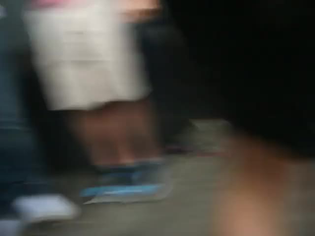 Leather Skirt up close! Upskirt 