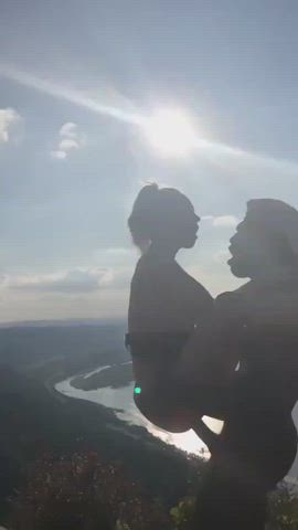 amateur babe big ass big dick milf public real couple riding gif