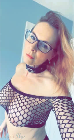 cougar fishnet lingerie redhead gif