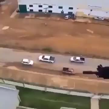 Cash in-transit robbers chased by chopper