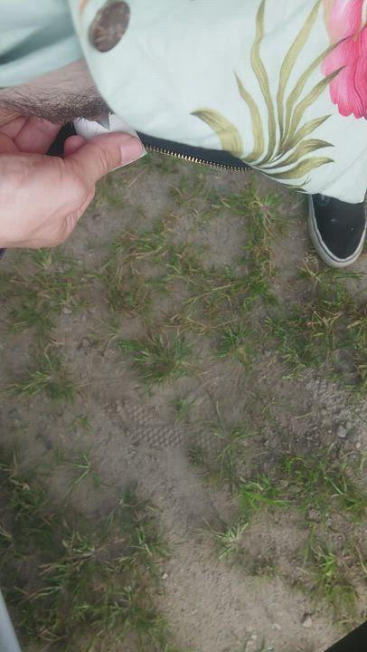 Dusty field pee