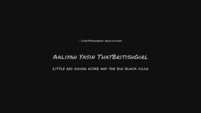 Little red riding hijab &amp; the big black dildo My page is $5 👉🏻 75%