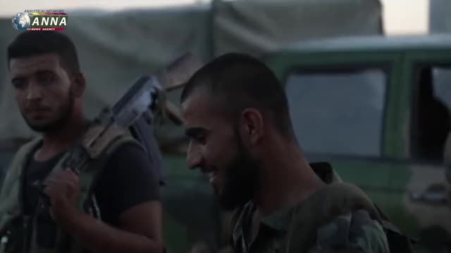 Opposition artillery narrowly misses a concentration of SAA troops