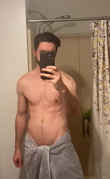Dropped my towel, could you get that? [35]