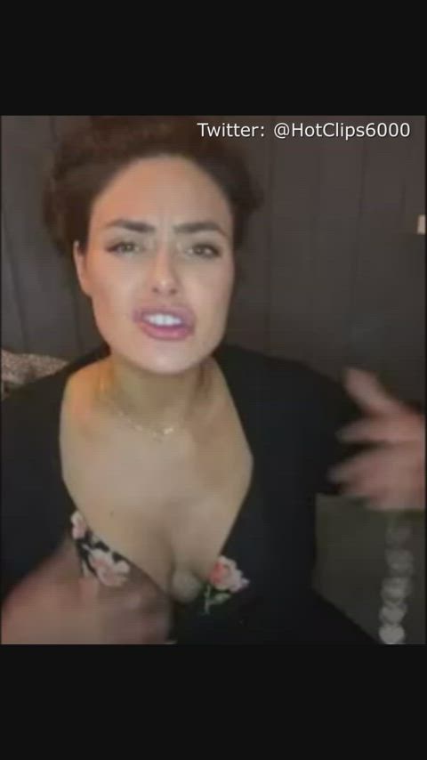 accidental big tits boobs busty nsfw natural tits nipple nipslip tits gif