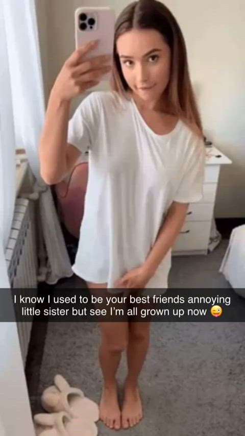 caption exhibitionism exhibitionist exposed sister teen tits voyeur gif