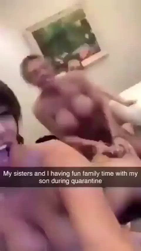 aunt cum family foursome mff milf mom son fun gif