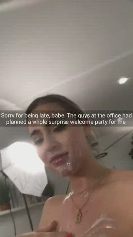 Shocking snap from gf's first day at work