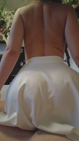 bed sex reverse cowgirl riding skirt gif