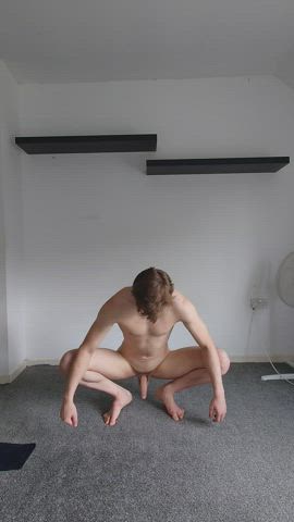 cock gay stretching gif