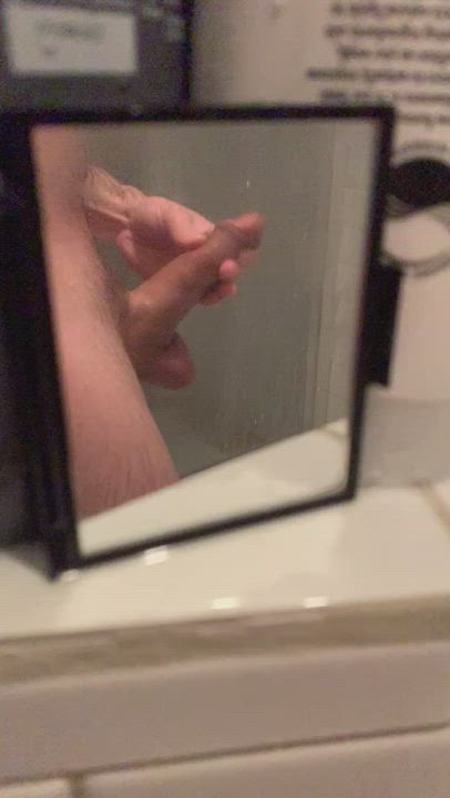 Big Dick Cock Cum Cumshot Jerk Off Male Masturbation Masturbating Penis Shower Sloppy