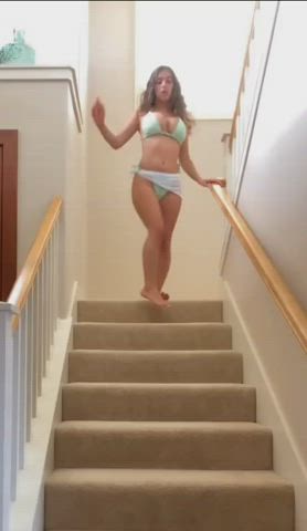 babe bikini bouncing gif