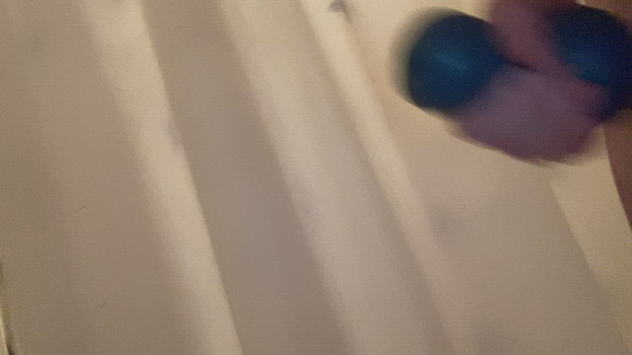 Fucking my sexy toy in the shower and cumming
