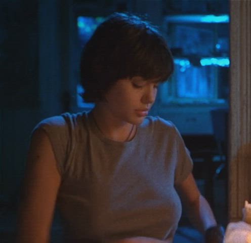 angelina jolie boobs brunette celebrity cinema cute short hair topless gif