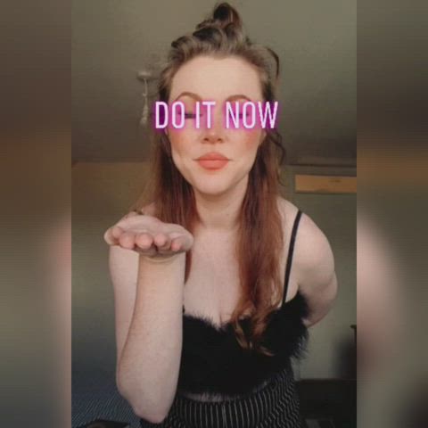 Femdom Goddess Humiliation Redhead Worship gif