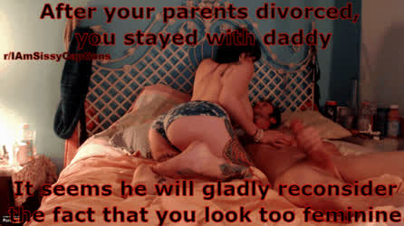 Big Dick Caption Daddy Sissy gif