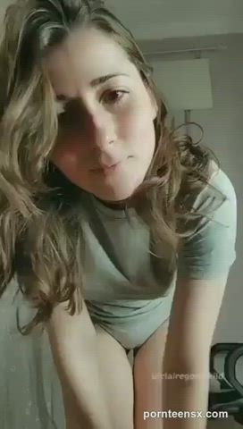 TikTok Camel Toe Hairy Pussy Strip gif