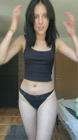 18 years old goth stripping on-off gif