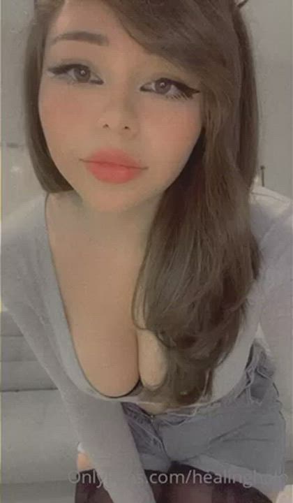 Big Tits Cute Strip gif