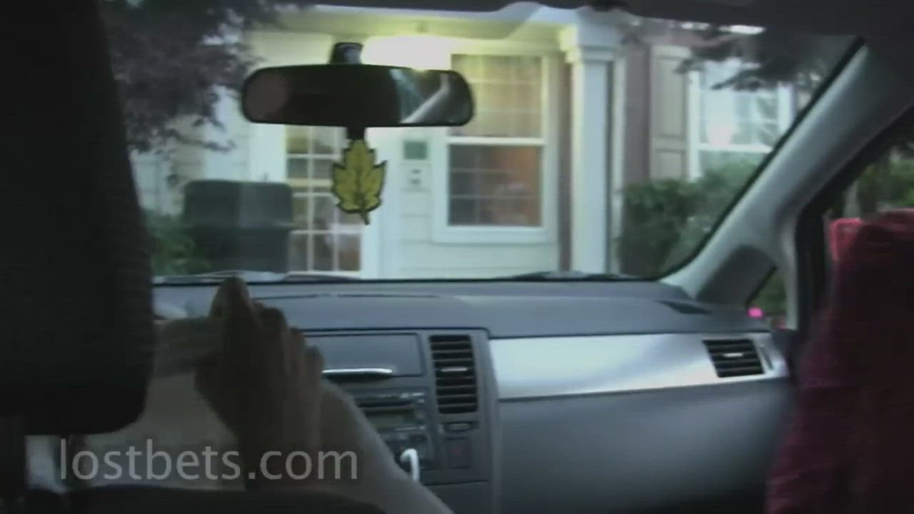 Lily goes through the drive-through naked (part 2)