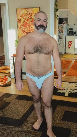 bear daddy gay hairy muscles gif