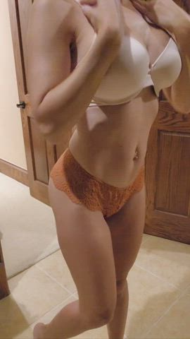 Daily Dressings with Bunny. Love the feeling of cheeky lace under my skirt.