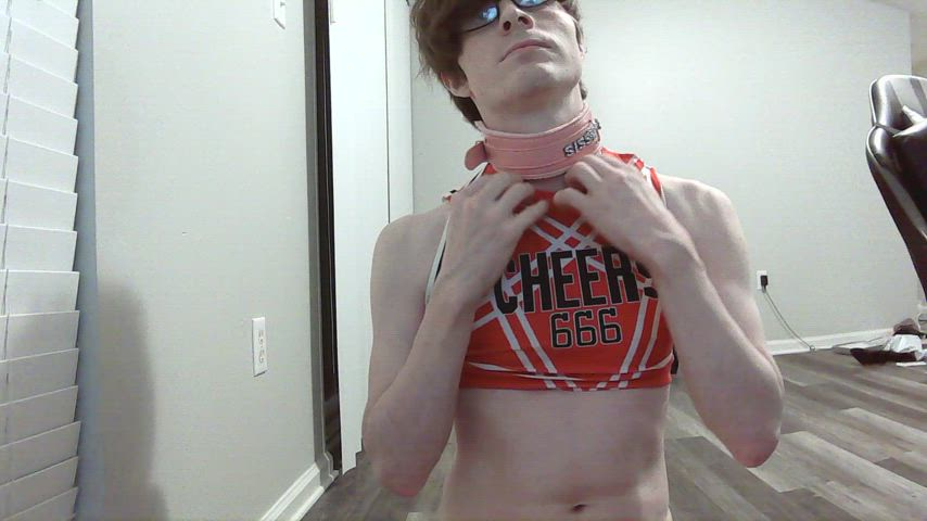 Chastity Sissy Striptease gif