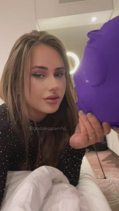 He got so weak for my spit. I told him to swallow it all at once 😌 [domme]