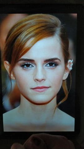 blonde british celebrity cum cumshot emma watson facial tribute gif