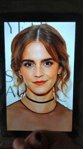 british brunette celebrity cum cumshot emma watson facial tribute gif